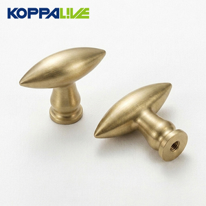 KOPPALIVE Antique <strong>Silver</strong> Solid Brass Cabinet Pulls Oval Brushed Gold <strong>Drawer</strong> <strong>Knobs</strong> for Vintage Wardrobe, Kitchen Hardware - Product Image 1