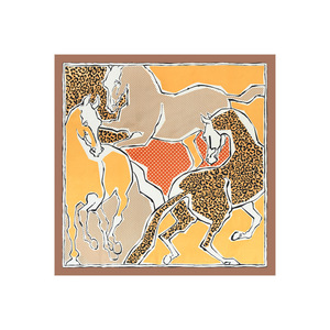Luce all'ingrosso di lusso di alta qualità nuova moda Senior Sense cavallo leopardo stampa 70cm sciarpa di <span class=keywords><strong>seta</strong></span> quadrata per la corrispondenza della camicia - Product Image 5