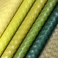 Cuir synthétique PVC tressé, gaufré, imperméable et élastique pour sacs à main, sacs souples, artisanat et DIY pour femmes