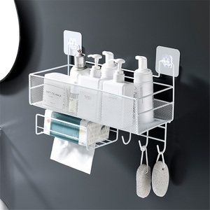 Modern <b>Corner</b> Bathroom <b>Storage</b> Rack Zinc Alloy <b>Kitchen</b> Wall Mount Dormitory Use Free Punching - Product Image 3