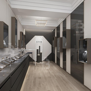 Vitrine de présentation de bijoux Baishida moderne marocaine écologique pour magasins de détail avec verre haut de gamme pour éclairage LED - Product Image 3