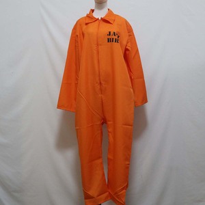 ชุดจั๊มสูทสำหรับผู้ชายชุดนักโทษในคุก CARR-005สำหรับงานปาร์ตี้สีส้ม - Product Image 4