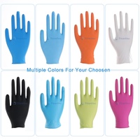Gants d'examen jetables certifiés CE, en nitrile bleu noir sans poudre, 5g, 1000 pièces par boîte, pour clinique dentaire et médicale