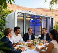 Maison préfabriquée tendance, cabane personnalisée style Apple avec balcon, villa de vacances, pod de loisirs, maison capsule chinoise