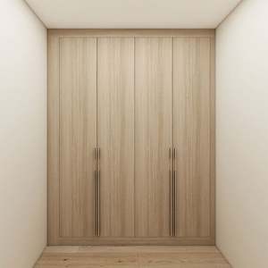 Wood Grained Wardrobe Furniture Melamine Panel Modern <b>Swing</b> Door Wardrobes - Product Image 1