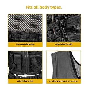 سترة تكتيكية آمنة وقابلة للتنفس للاستخدام الخارجي مع أحزمة قابلة للتعديل ونظام جيوب متعددة للصيد/السلامة - Product Image 4