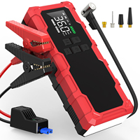 Démarreur de moto ODM personnalisé 720A avec gonfleur de pneus 10000mAh 12V 6-en-1 USB-C/USB-A, écran numérique, charge rapide et éclairage LED