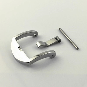 Cierre Pulido de Acero Inoxidable, Hebilla de Metal Sólido para <span class=keywords><strong>Panera</strong></span> 20 22mm para Correa de Reloj de Goma, Hebilla de Pin de Tornillo Mate, Botón de Reloj - Product Image 2