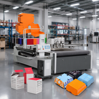 Machine de découpe numérique à plat oscillante pour carton, panneaux KT, carton ondulé, boîtes cadeaux, échantillons et fabrication CNC