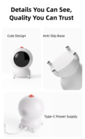 Jouet laser intelligent moderne pour animaux de compagnie avec caméra de vision, audio bidirectionnel, effets lumineux et sons multiples - Télécommande portable pour chats et chiens
