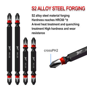 Jeu d'embouts de tournevis PH2 à double extrémité en acier allié S2, embouts magnétiques pour perceuse à percussion avec rainure pour peinture pour outils électriques - Product Image 3