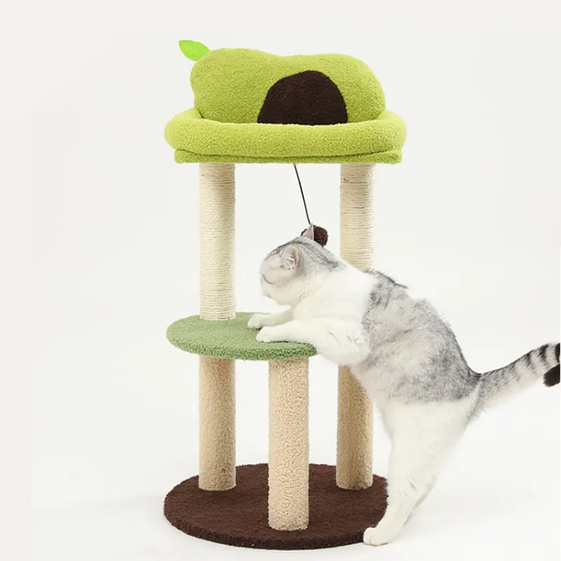 귀여운 모양의 고양이 긁는 나무 튼튼한 고양이 나무 집 사랑스러운 애완 동물을위한 새로운 디자인 고양이 나무