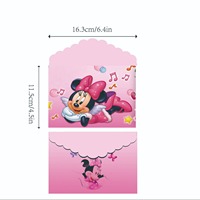 Perlengkapan pesta ulang tahun dengan amplop, Set pesta tema kartun dengan Minnie Mouse