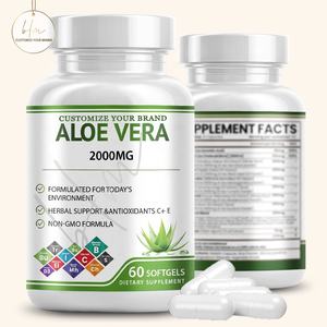 Özel etiket mide asit tampon doğal takviyesi Aloe <span class=keywords><strong>Vera</strong></span> özü kapsül - Product Image 1