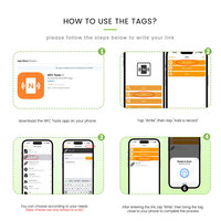 Etiqueta NFC Personalizada a Prueba de Agua con Chip 213/215/216, Código QR, Etiqueta NFC con URL Emergente, Etiquetas NFC Imprimibles