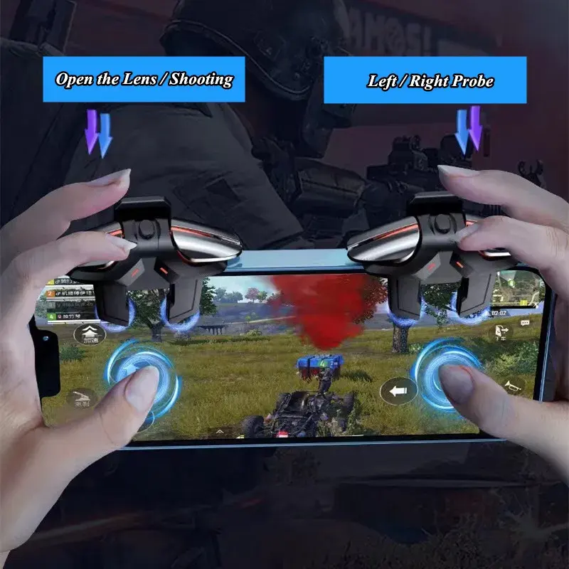 ORANGLES JS61 Mobile Gaming Triggers | Alloy L1 R1 Button for PUBG | Gamepad Joystick for iPhone & Android – Qatar - full product showcase - displaying specifications - Image 5 of 6 | adapts to any space | JS61 Mobile Gaming Triggers | Alloy L1 R1 Button for PUBG | Gamepad Joystick for iPhone & Android – Qatar deal New Jersey | Free Shipping ORANGLES