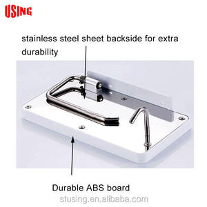 <span class=keywords><strong>Porte</strong></span>-<span class=keywords><strong>papier</strong></span> <span class=keywords><strong>toilette</strong></span> <span class=keywords><strong>mural</strong></span> moderne <span class=keywords><strong>blanc</strong></span> S01 pour hôtel, en plastique ABS et acier inoxydable, avec rangement - Product Image 3