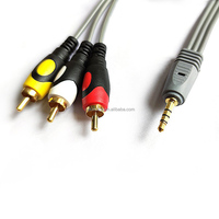 Câble audio HIFI pour casque Choseal Medusa Nbs Professional 3RCA vers prise jack 3,5 mm OFC pour voiture, câble auxiliaire avec mini connecteur TRS de remplacement