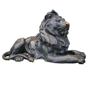 Grandes estátua ao ar livre, tamanho de vida, animal de leão, escultura de bronze, venda imperdível