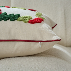 Funda de Cojín Decorativa Bordada con Diseño de Hombre de Jengibre, Lista para Enviar al por Mayor, Novedad 2026, Funda de Almohada con Diseño Navideño - Product Image 3