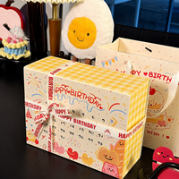 Boîte cadeau pliable 3D personnalisée avec impression créative, emballage surprise pour anniversaire et festival, couvercle en matériaux recyclés et éponge