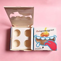 Boîtes à tartelettes rectangulaires Enso blanches avec fenêtre, en stock, disponibles en packs de 2 et 4 ; Boîtes à dessert avec fenêtres à fermeture facile