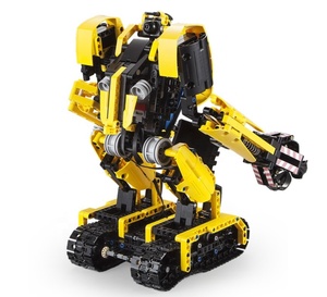 <span class=keywords><strong>Dada</strong></span> DIY 2-in-1 RC Robot Escavatore Rock Man DT016195 Giocattolo da Costruzione in Plastica ABS (930 Pezzi) per Bambini 5-7 Anni - Product Image 6