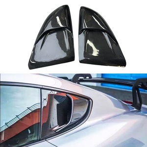 Kit de décoration de panneau triangulaire en fibre de carbone pour l'entrée d'air des vitres de voiture 2016-2024, pour la modification et l'amélioration de la 718 Cayman - Product Image 1
