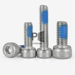 Tornillos de cabeza hexagonal de acero inoxidable 304 DIN912 M3 M4 M5 M6 M8 con parche de nailon <span class=keywords><strong>azul</strong></span> Nylock DIN933 sujetadores - Product Image 6