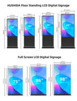 Kiosco Interactivo Digital con Pantalla Táctil Vertical de 55-85 Pulgadas, Android, Pantalla Completa 4K, para Uso en Ascensores