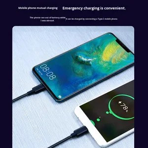 <span class=keywords><strong>Cable</strong></span> de Datos 3 en 1 de 2A Tipo-C Android Micro USB Macho a Macho de Material PVC para Teléfono Móvil y Computadora con Función de Carga Inversa <span class=keywords><strong>OTG</strong></span> - Product Image 4