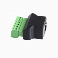 Usine RJ12 mâle femelle à 6Pin bornier à vis Ethernet RJ12 6P6C connecteur adaptateur vert sans soudure