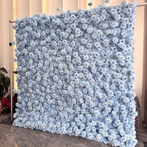 High Density 3D <b>Flower</b> Panel Realistic Rose <b>Flower</b> <b>Wall</b> Waterproof Floral Backdrop For Wedding Party Outdoor Event Decoration - Product Image 1