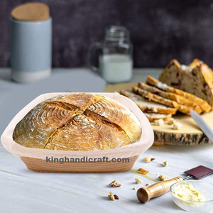 Cesta de fermentación de pan de alta calidad, hecha a mano, ecológica, de ratán natural ovalado, para pan de masa madre, apta para lavavajillas. - Product Image 6