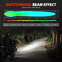 BEVINSEE DRL LED 3.5'' Phares de moto tout-terrain LED Auxbeam, feux de signalisation, feux de croisement/route, feux auxiliaires