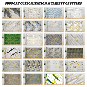 Autocollant <span class=keywords><strong>imitation</strong></span> carrelage et marbre doré en relief pour fond de télévision, papier peint auto-adhésif - Product Image 4