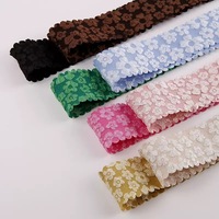 Nœud de bébé en dentelle florale: bandeau ou clip en nylon