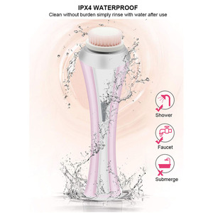 Multifuncional 4 en 1 Cepillo de limpieza <span class=keywords><strong>facial</strong></span> sónico recargable portátil <span class=keywords><strong>Limpiador</strong></span> <span class=keywords><strong>facial</strong></span> <span class=keywords><strong>exfoliante</strong></span> vibratorio impermeable de 2 velocidades - Product Image 5