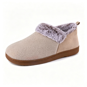 <span class=keywords><strong>Chaussons</strong></span> en feutre de laine pour hommes, mules chaudes à semelle en mousse à mémoire de forme haute densité, à enfiler, pour intérieur et extérieur, semelle en caoutchouc - Product Image 2