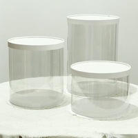 Boîte à gâteau transparente de qualité alimentaire, personnalisable avec logo, plusieurs tailles, impression écologique, vente en gros