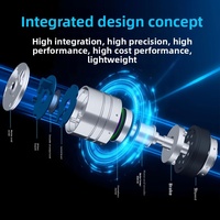 Módulo de articulación robótica servocontrolada de circuito cerrado HJM-D80, 48V 180W 4000RPM 100Nm con codificador de 15 bits, reductor armónico y eje hueco