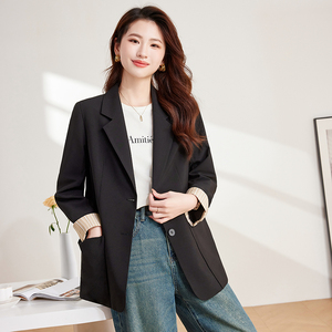 Nuevo Diseño de <span class=keywords><strong>Blazer</strong></span> Casual para <span class=keywords><strong>Mujer</strong></span>, Cómodo, Lavable, Antidecoloración, con un Solo Botón, Elegante - Product Image 5