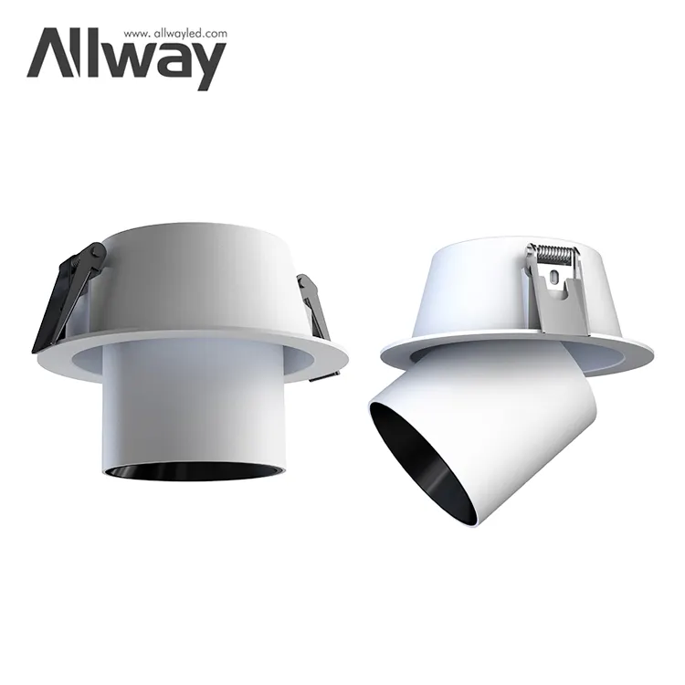 ALLWAY照明調節可能な装飾天井ハーフ埋め込み商用ライトスポット20W30WLEDスポットライト