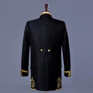 Hombres Victorian <span class=keywords><strong>Prince</strong></span> vestido de boda Blazer trajes adultos hombres etapa Cosplay disfraz bordado chaqueta chaleco abrigo pantalones conjunto - Product Image 3