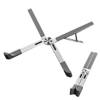 Support d'ordinateur portable réglable, support de tablette de bureau, hauteur réglable, pliable, portable, support d'ordinateur portable en aluminium