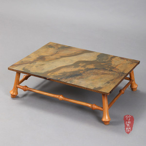 <b>Bamboo</b> Coffee <b>Table</b> Qiongzhu Rock Small Tea <b>Table</b> Handmade Asian Style Antique Design - Product Image 2