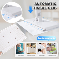 Vadrouille de nettoyage de sol à serrage automatique Lingettes remplaçables Recharge de serviettes Chiffon non tissé Tissu humide Essuie-glace de fenêtre Vadrouille plate jetable