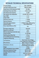 Module amplificateur de puissance RF large bande BLOCKWAVE 2350-2800MHz 150W GaN, gain 52dBm, système de sécurité périmétrique anti-drone, SMA-Femelle