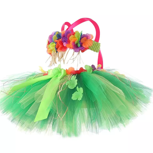 Gonne per <span class=keywords><strong>Bambine</strong></span> all'Ingrosso, Gonne in Tulle a 2 Strati per Feste in Spiaggia Hawaiane, Costume da Ballo in Rete, Gonne per <span class=keywords><strong>Bambine</strong></span> con Bretelle - Product Image 2