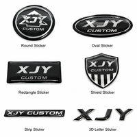 Autocollant en résine époxy PVC transparente personnalisée XJY, logo en dôme 3D, étiquette pour la marque automobile